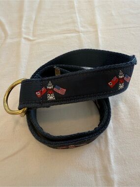 Rare vintage Newport to Bermuda yacht race D-ring belt 35”